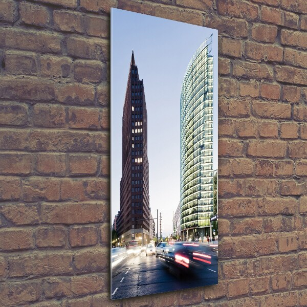 Glasbild vertikales Wolkenkratzer