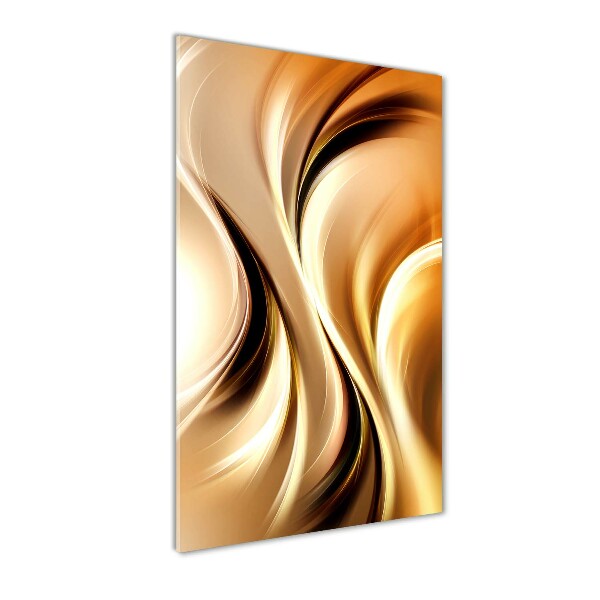 Glasbild vertikales Abstrakte Wellen