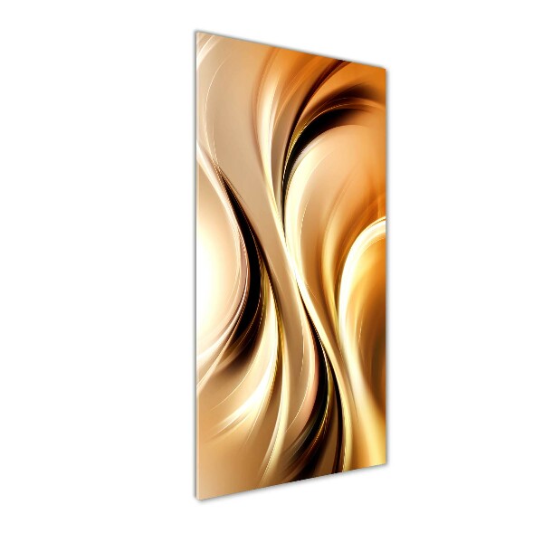 Glasbild vertikales Abstrakte Wellen