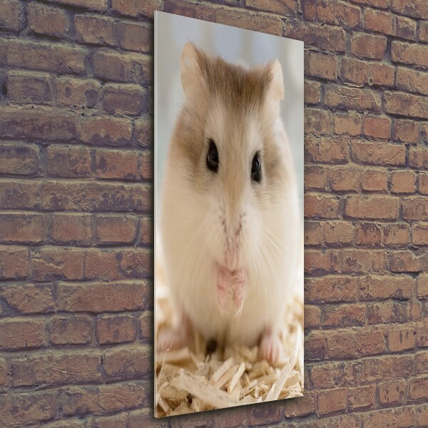 Glasbild vertikales Hamster