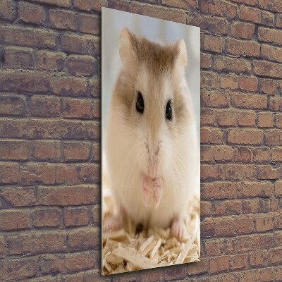Glasbild vertikales Hamster