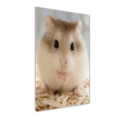 Glasbild vertikales Hamster