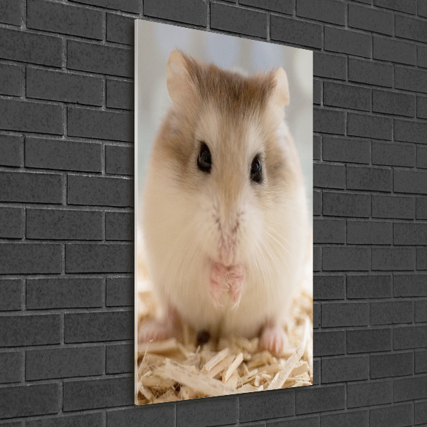 Glasbild vertikales Hamster