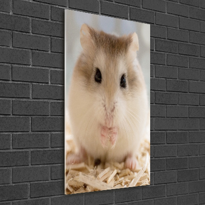 Glasbild vertikales Hamster