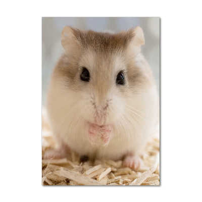 Glasbild vertikales Hamster
