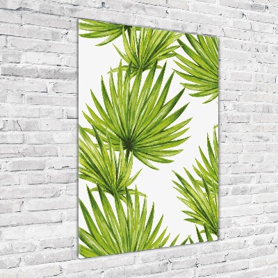 Foto auf glas vertikales Tropische Blätter