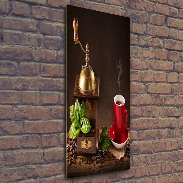 Bild aus glas vertikales Kaffeemühle