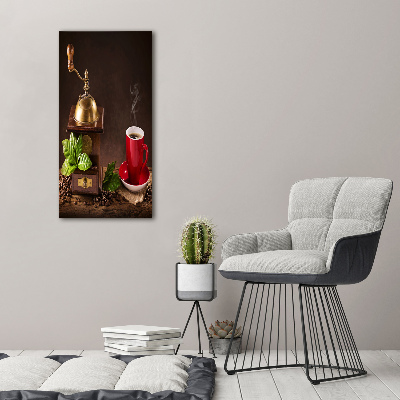 Bild aus glas vertikales Kaffeemühle