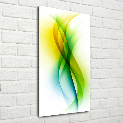 Bild aus glas vertikales Abstrakte Wellen