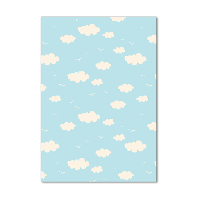 Glasbild vertikales Wolken