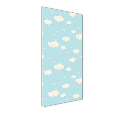 Glasbild vertikales Wolken