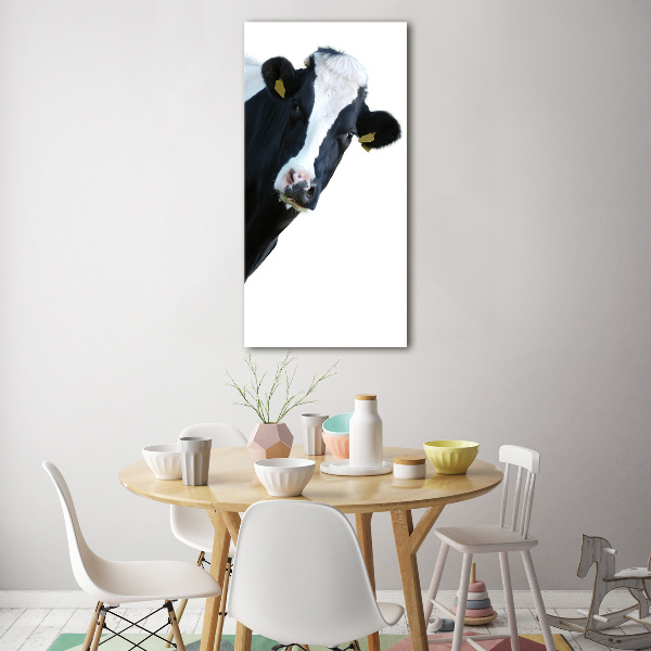 Foto auf glas vertikales Gefleckte Kuh