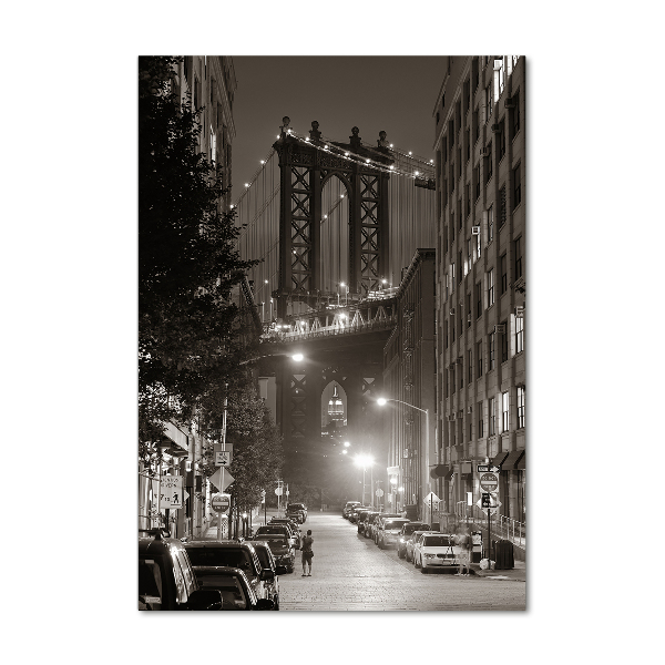 Glasbild vertikales Manhattan, New York