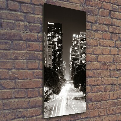 Foto auf glas vertikales Los Angeles bei Nacht