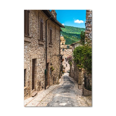 Glasbild vertikales Eine charmante Straße