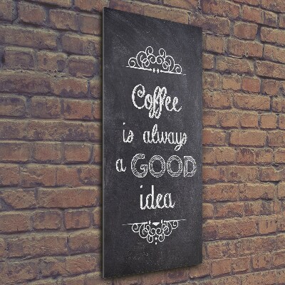 Glasbild vertikales Kaffeecollage