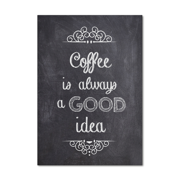 Glasbild vertikales Kaffeecollage