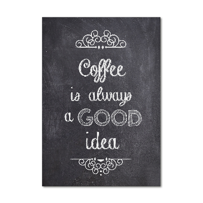 Glasbild vertikales Kaffeecollage