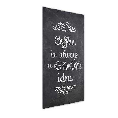 Glasbild vertikales Kaffeecollage