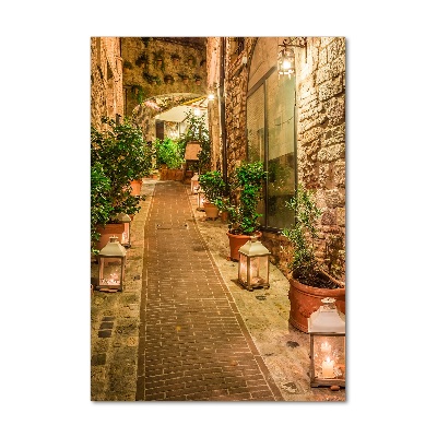 Glasbild vertikales Umbrien, Italien