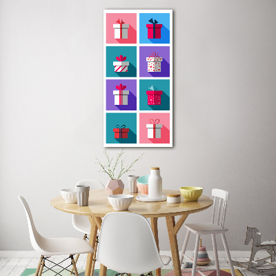 Bild aus glas vertikales Geschenke