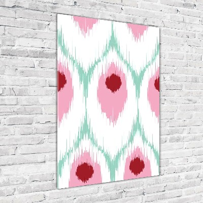 Bild aus glas vertikales Pfauenmuster