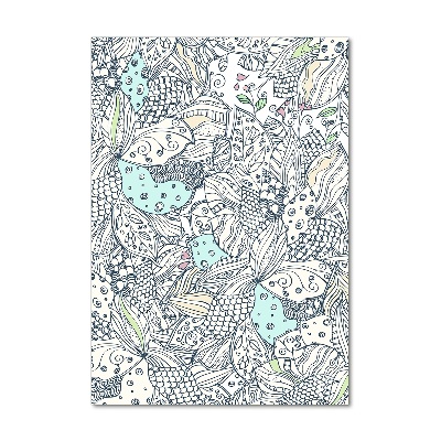 Bild aus glas vertikales Blumenmuster