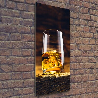 Bild aus glas vertikales Bourbon im Glas