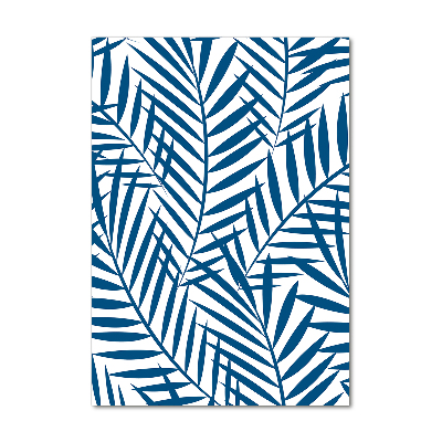 Glasbild vertikales Tropische Blätter