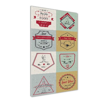 Bild aus glas vertikales Skateboard-Schilder