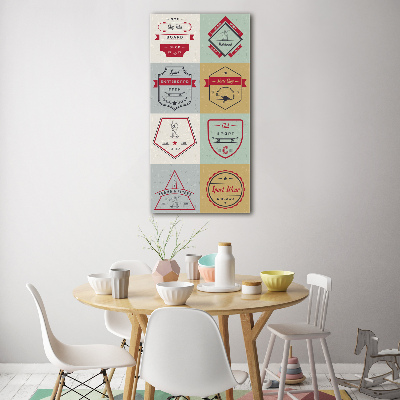 Bild aus glas vertikales Skateboard-Schilder