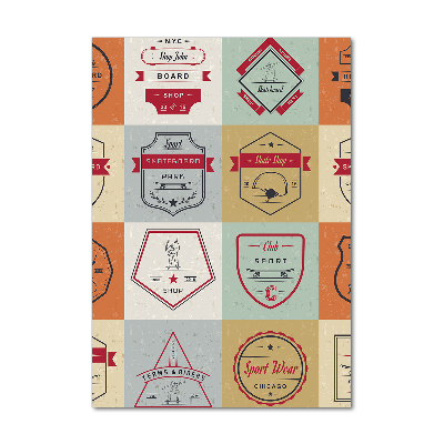 Bild aus glas vertikales Skateboard-Schilder