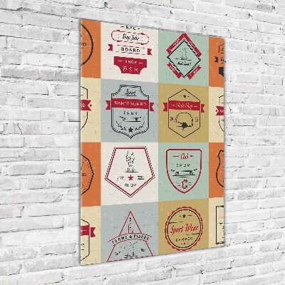 Bild aus glas vertikales Skateboard-Schilder