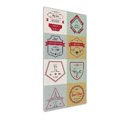 Bild aus glas vertikales Skateboard-Schilder