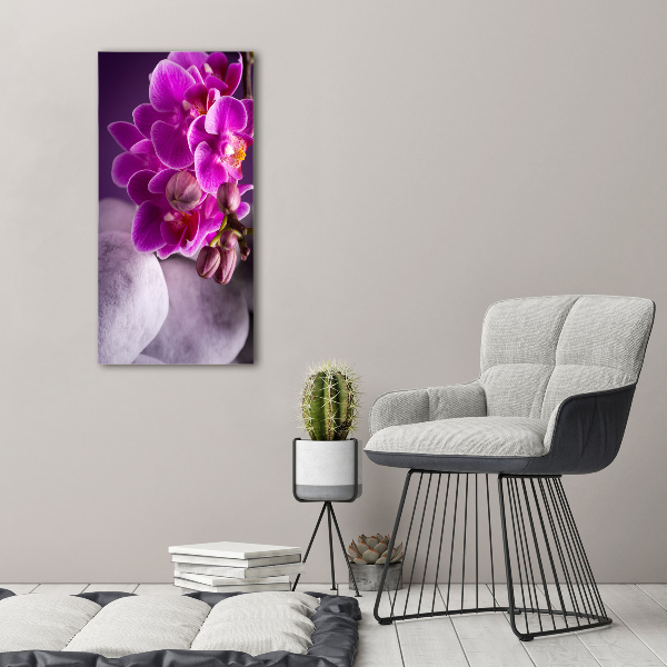 Foto auf glas vertikales Rosa Orchidee