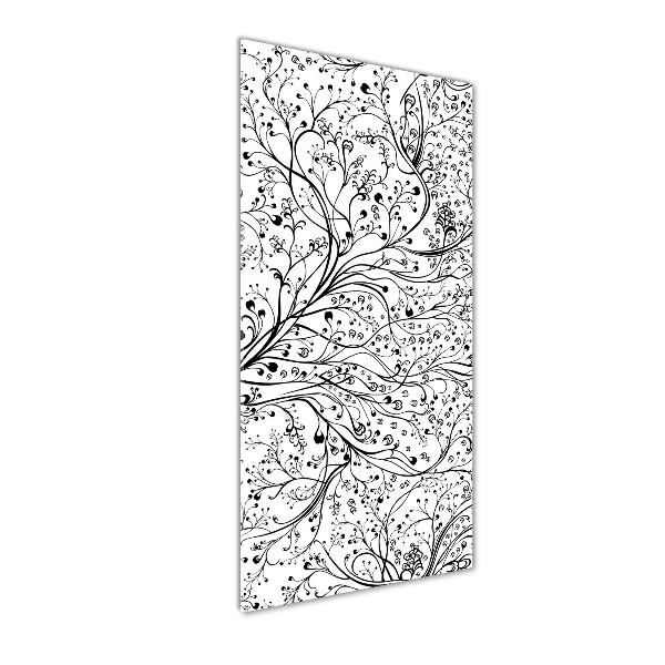 Glasbild vertikales Zweige