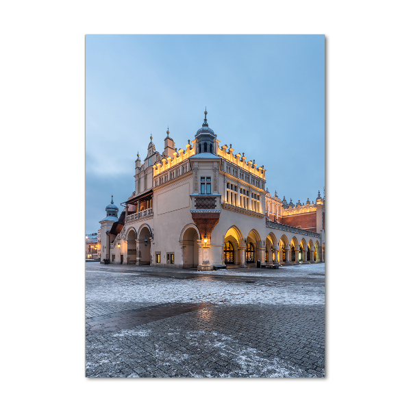 Glasbild vertikales Krakau, Polen