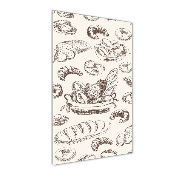 Glasbild vertikales Brot