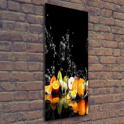 Glasbild vertikales Obst