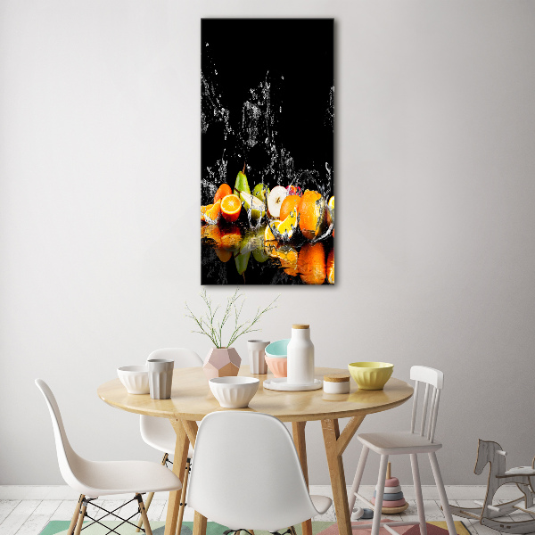 Glasbild vertikales Obst