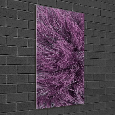 Glasbild vertikales Rosa Fell