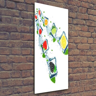 Bild aus glas vertikales Obst und Eis