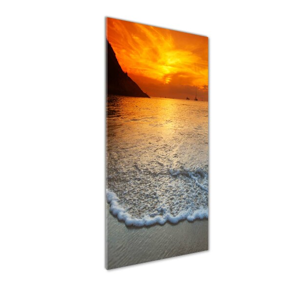 Foto auf glas vertikales Sonnenuntergang