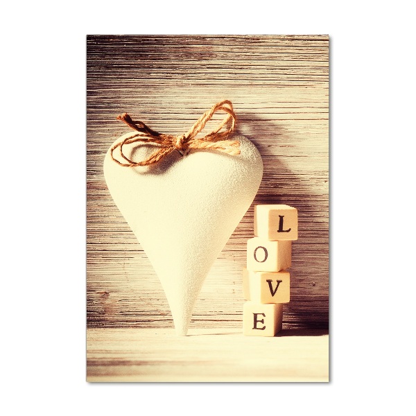 Bild aus glas vertikales Liebe