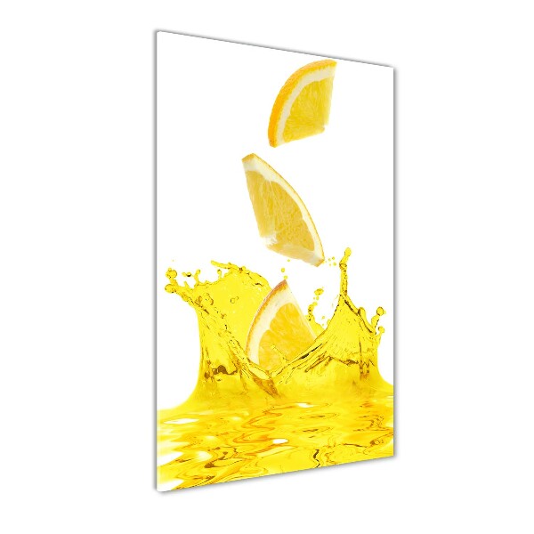 Bild aus glas vertikales Zitronensaft