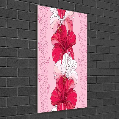 Bild aus glas vertikales Hibiskus