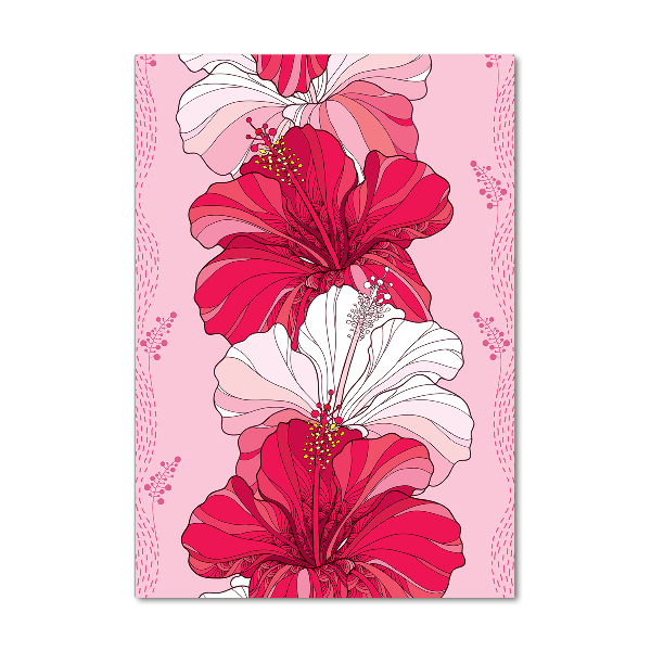 Bild aus glas vertikales Hibiskus