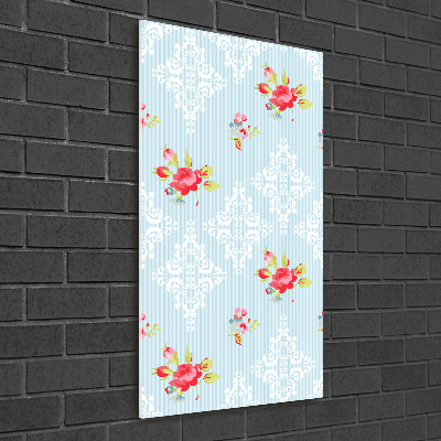 Foto auf glas vertikales Rosen