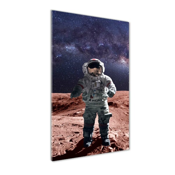 Glasbild vertikales Astronaut