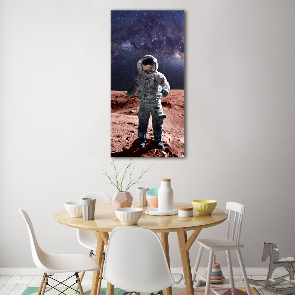 Glasbild vertikales Astronaut